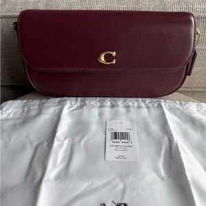 Coach Brook Chain Flap Merlot